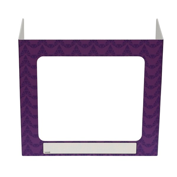 Personal Desk Shield Guard Purple Pattern 3 Windows 17.5